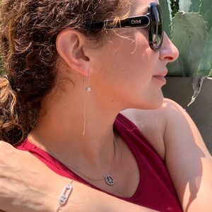 ⭐️CLEARANCE⭐️ Diamond Cut Pull Thru Chain Earrings